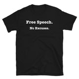 Free Speech. No Excuses. Unisex T-Shirt (black/blue/dark grey)