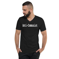 Anti-Communist Unisex V-Neck T-Shirt (black)