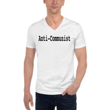 Anti-Communist Unisex V-Neck T-Shirt (white)